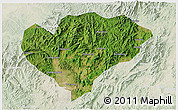 Satellite 3D Map of Xingguo, lighten