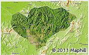 Satellite 3D Map of Xingguo, physical outside
