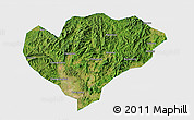 Satellite 3D Map of Xingguo, single color outside