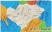 Shaded Relief 3D Map of Xingguo, political outside