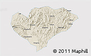 Shaded Relief 3D Map of Xingguo, single color outside