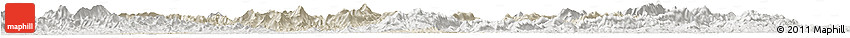 Shaded Relief Horizon Map of Xingguo, lighten, semi-desaturated