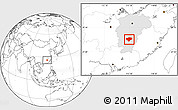 Blank Location Map of Xingguo, highlighted parent region