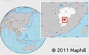 Gray Location Map of Xingguo, highlighted parent region