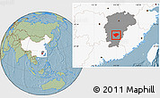 Savanna Style Location Map of Xingguo, highlighted country, highlighted parent region, hill shading