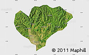 Satellite Map of Xingguo, single color outside