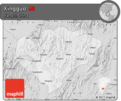 Silver Style Map of Xingguo