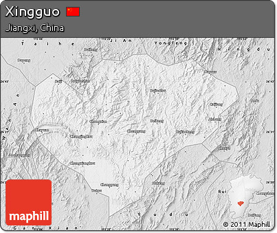 Silver Style Map of Xingguo