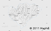 Silver Style Map of Xingguo, single color outside