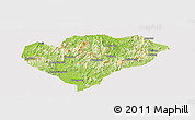 Physical Panoramic Map of Xingguo, cropped outside