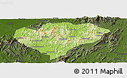 Physical Panoramic Map of Xingguo, darken