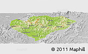 Physical Panoramic Map of Xingguo, lighten, desaturated