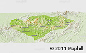 Physical Panoramic Map of Xingguo, lighten