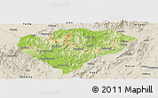 Physical Panoramic Map of Xingguo, shaded relief outside