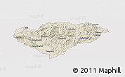 Shaded Relief Panoramic Map of Xingguo, cropped outside