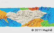 Shaded Relief Panoramic Map of Xingguo, political outside