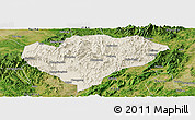 Shaded Relief Panoramic Map of Xingguo, satellite outside