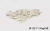 Shaded Relief Panoramic Map of Xingguo, single color outside