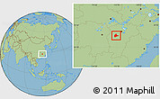 Savanna Style Location Map of Xinyu