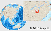 Shaded Relief Location Map of Xinyu