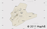 Shaded Relief Map of Xinyu, cropped outside