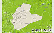 Shaded Relief Map of Xinyu, physical outside