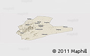 Shaded Relief Panoramic Map of Xinyu, cropped outside