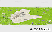 Shaded Relief Panoramic Map of Xinyu, physical outside