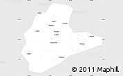 Silver Style Simple Map of Xinyu, single color outside