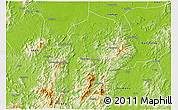 Physical 3D Map of Yihuang