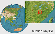 Satellite Location Map of Yihuang