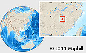 Shaded Relief Location Map of Yihuang