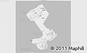 Gray 3D Map of Yongfeng, single color outside