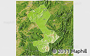 Physical 3D Map of Yongfeng, satellite outside