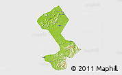 Physical 3D Map of Yongfeng, single color outside
