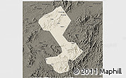 Shaded Relief 3D Map of Yongfeng, darken