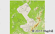 Shaded Relief 3D Map of Yongfeng, physical outside