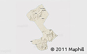 Shaded Relief 3D Map of Yongfeng, single color outside