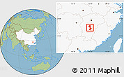 Savanna Style Location Map of Yongfeng, highlighted country