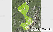 Physical Map of Yongfeng, darken, semi-desaturated