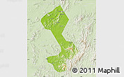 Physical Map of Yongfeng, lighten