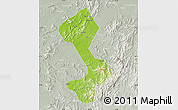 Physical Map of Yongfeng, lighten, semi-desaturated