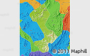 Physical Map of Yongfeng, political outside