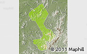 Physical Map of Yongfeng, semi-desaturated