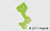 Physical Map of Yongfeng, single color outside