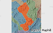 Political Map of Yongfeng, semi-desaturated
