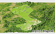 Physical Panoramic Map of Yongfeng, satellite outside