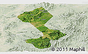 Satellite Panoramic Map of Yongfeng, lighten