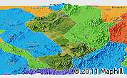 Satellite Panoramic Map of Yongfeng, political outside