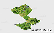 Satellite Panoramic Map of Yongfeng, single color outside